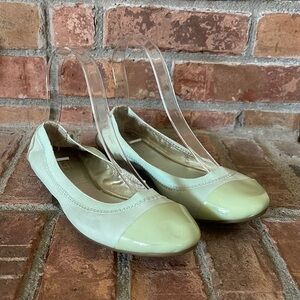 Coach Lia Light Green Leather Ballet Flats